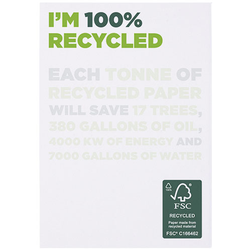 Bloc-notes écologique | Papier recyclé | A7 | Disponible en 3 tailles  25/50/100 feuilles
